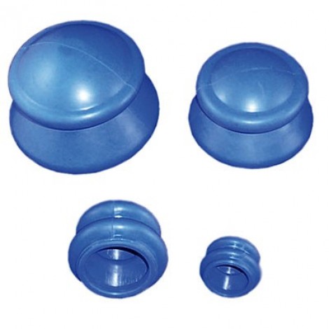 Ventosas de Silicone Azul- 4 Pcs